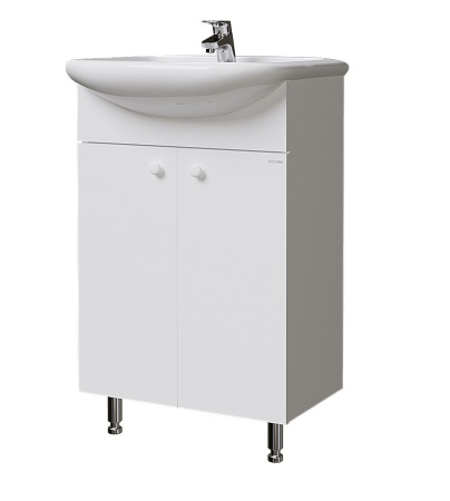 Тумба под раковину в ванной напольная Grossman КРИТ-ЭКО 50 см, белая